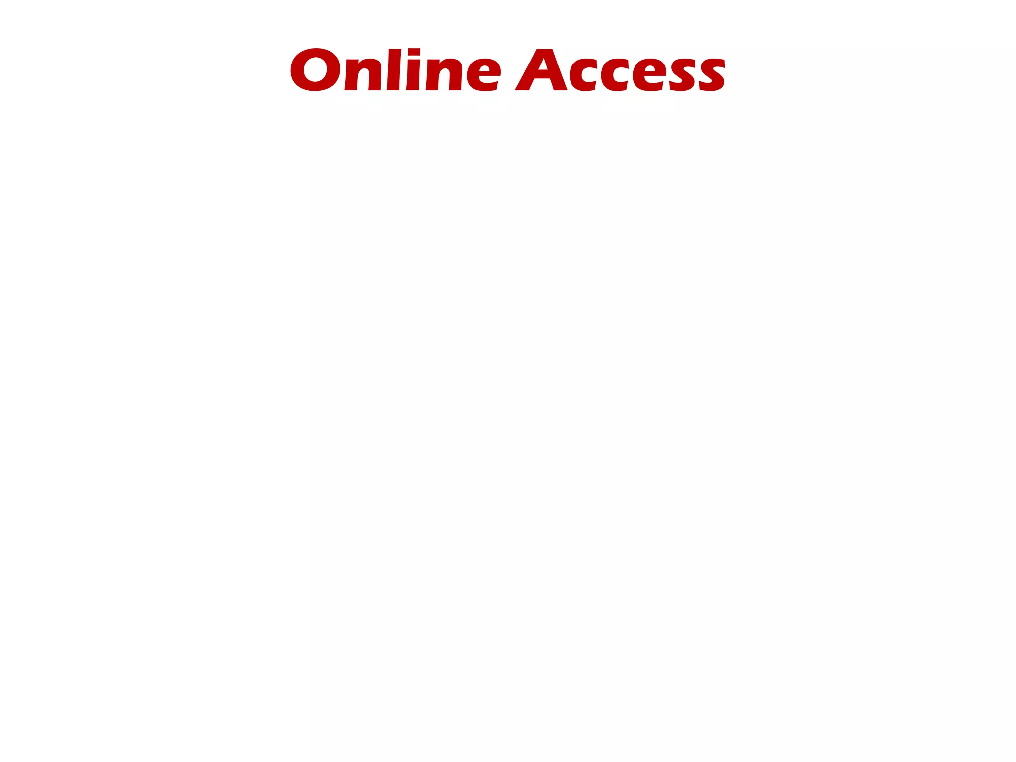 Online Access
 