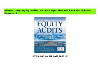 DOWNLOAD ON THE LAST PAGE !!!!
Download Here https://ebooklibrary.solutionsforyou.space/?book=1412939321 Use the power of equity audits to help eliminate achievement gaps and educational bias! Grounded solidly in theory and the use of data, this resource provides practical, easy-to-implement strategies for Download Online PDF Using Equity Audits to Create Equitable and Excellent Schools Read PDF Using Equity Audits to Create Equitable and Excellent Schools Read Full PDF Using Equity Audits to Create Equitable and Excellent Schools
E-book Using Equity Audits to Create Equitable and Excellent Schools
Paperback
 