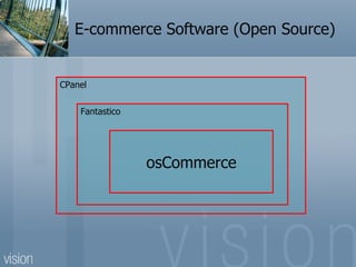 E-commerce Software (Open Source) CPanel Fantastico osCommerce 