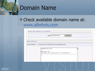 Domain Name Check available domain name at:  www.allwhois.com   