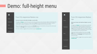 Demo: full-height menu
 