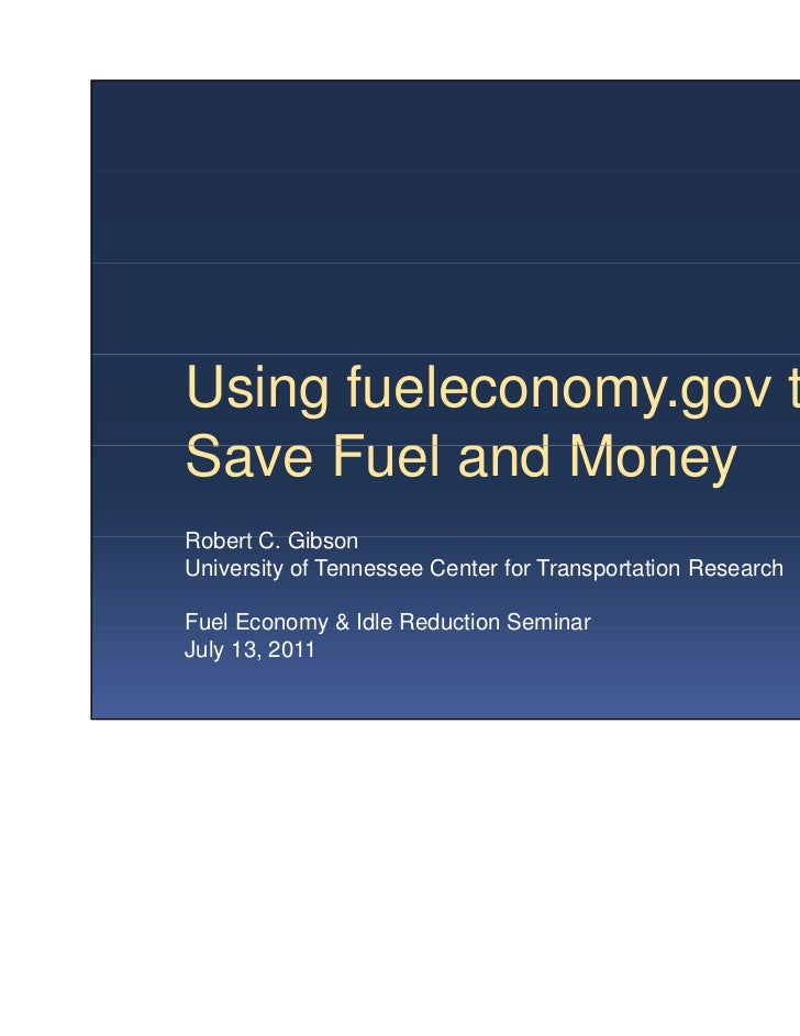 Using FuelEconomy.gov