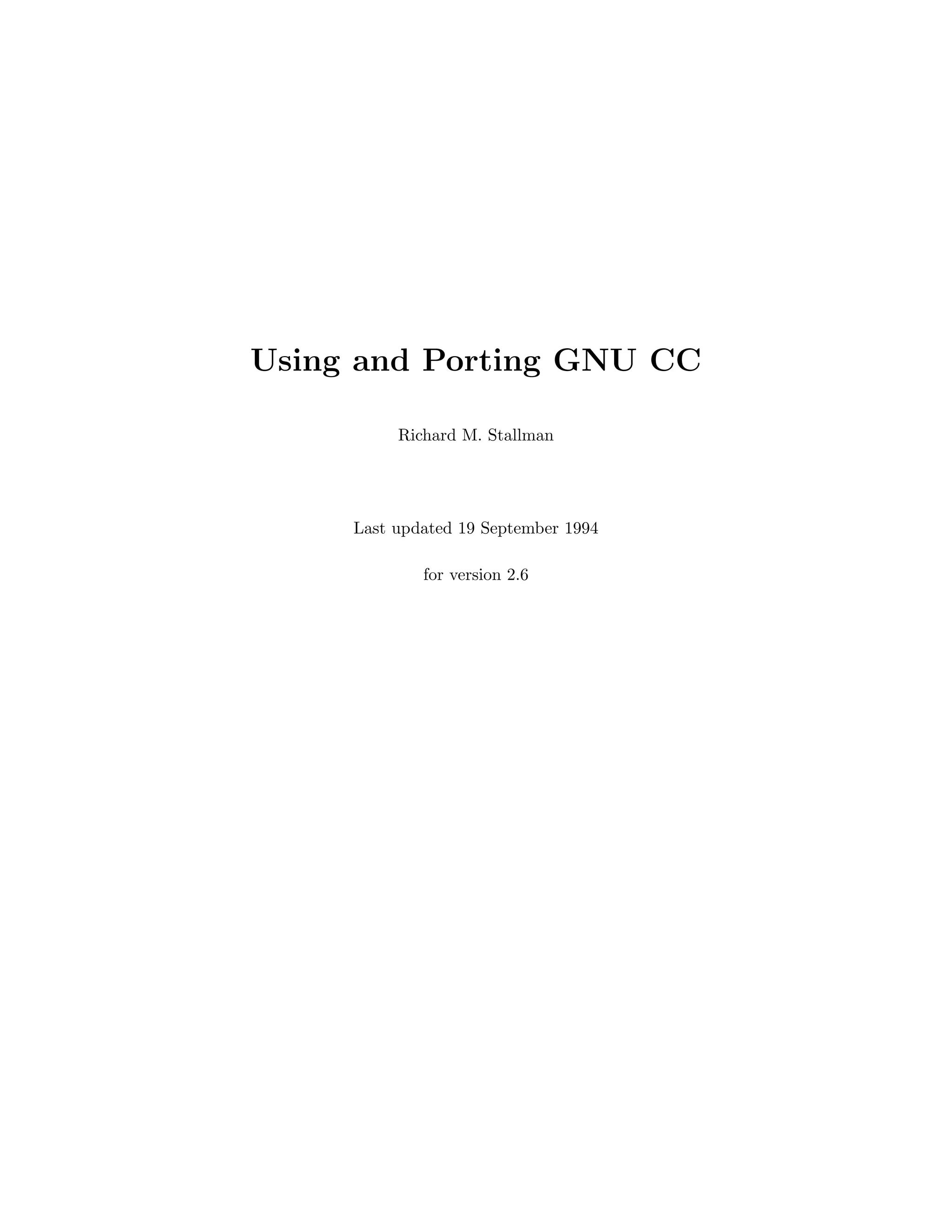 Using Gcc