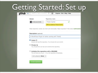 Getting Started: Set up
        a repo
 