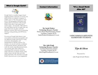 Using Google Earth with Elementary Students