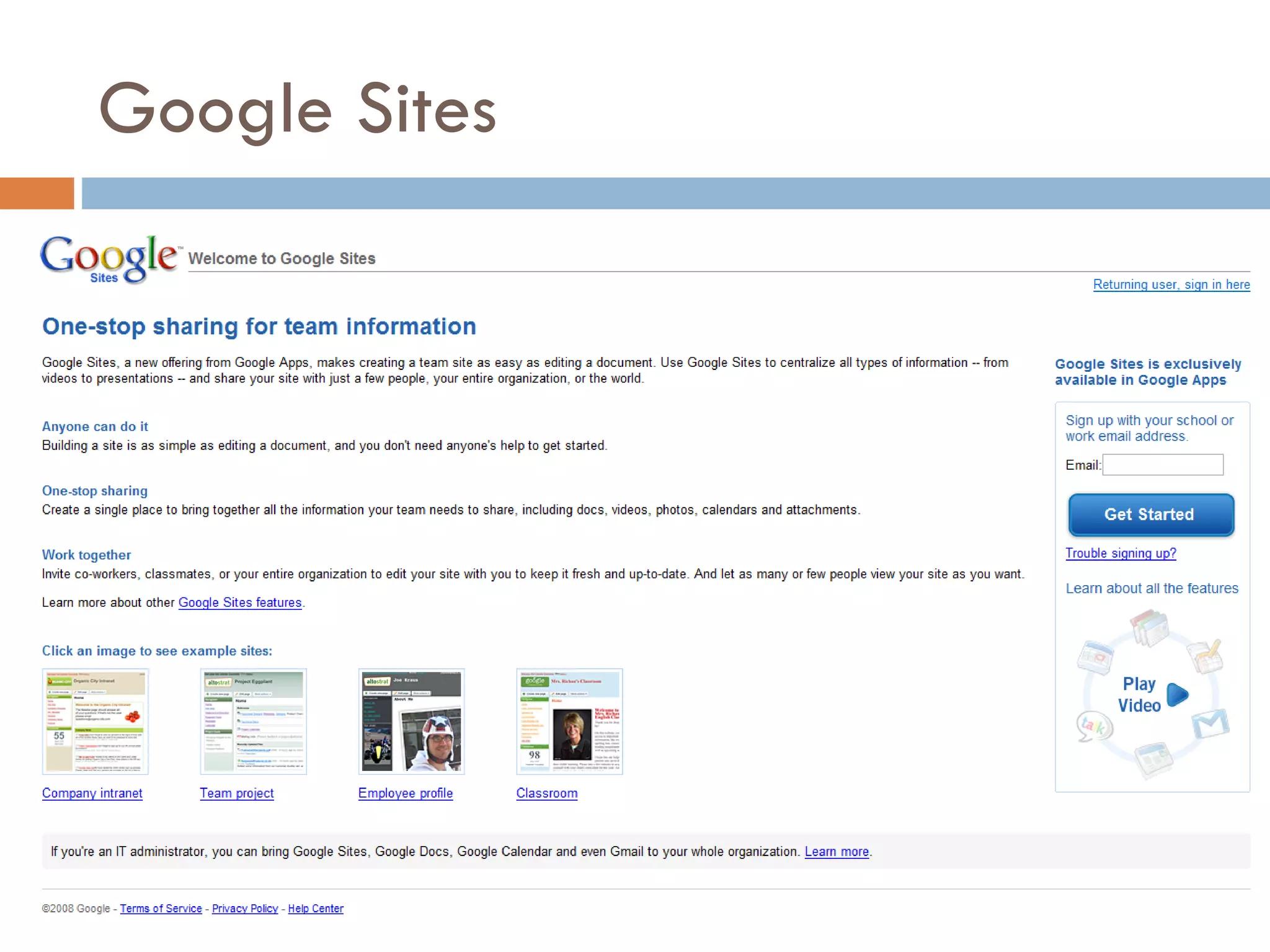 Google Sites 