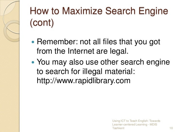 Rapidlibrary search engine