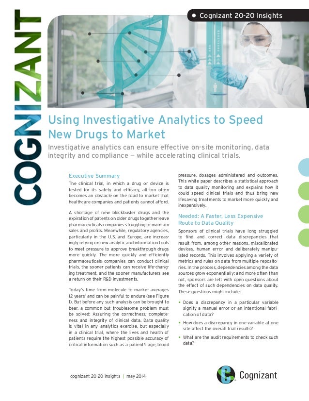 Using Investigative Analytics To Speed New Drugs To Market