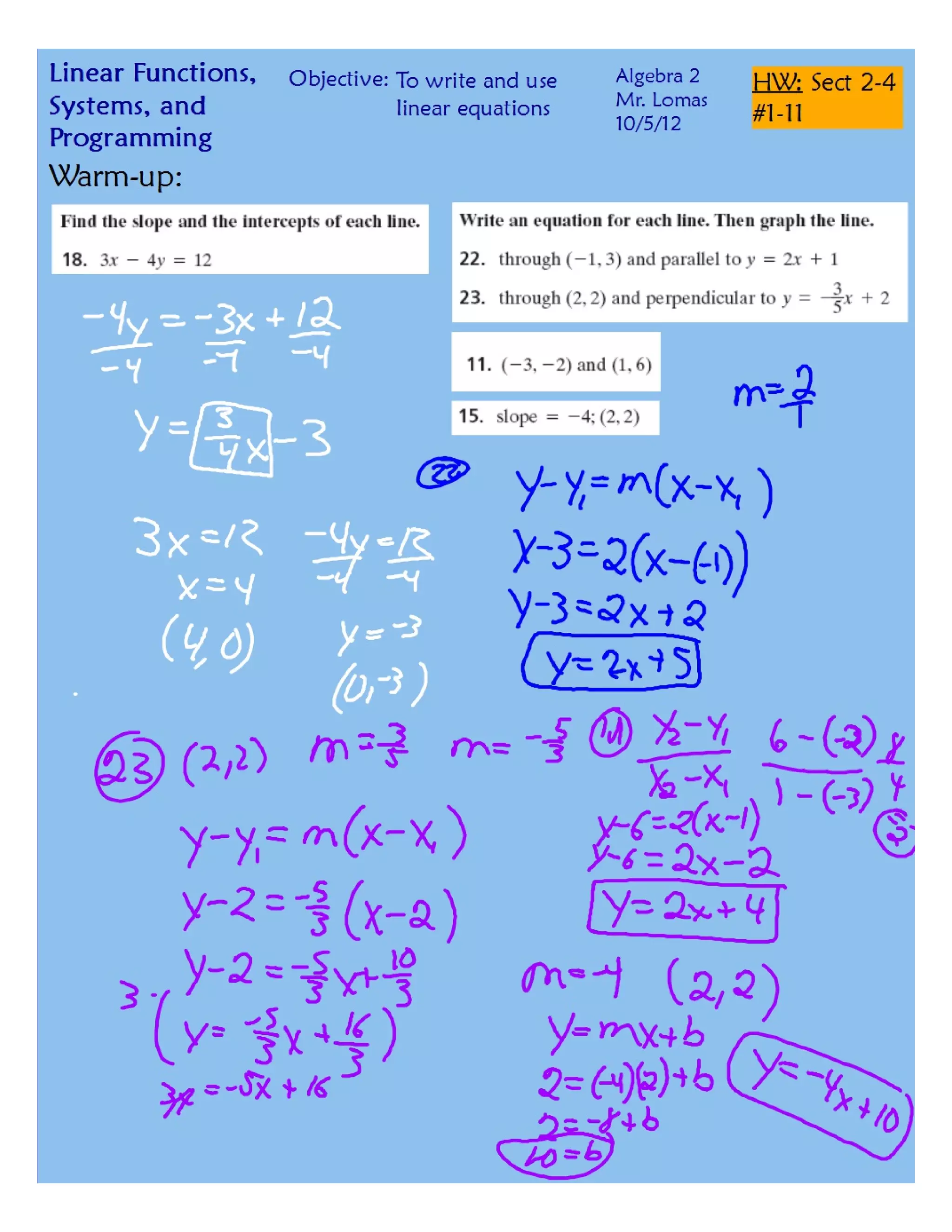 Using Linear Equations.pdf | Physics | Science