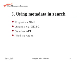 Dig Metadata Repository Using metadata repositories with search | PPT