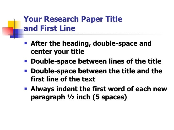 mla research paper double spaced