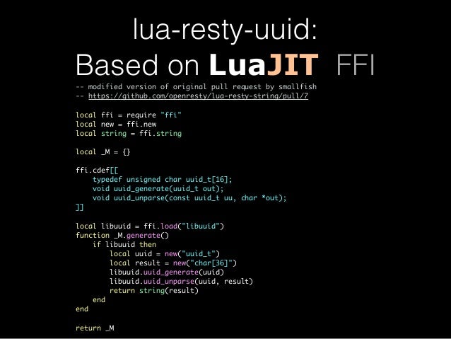 generate uuid key Using ngx in lua UPYUN