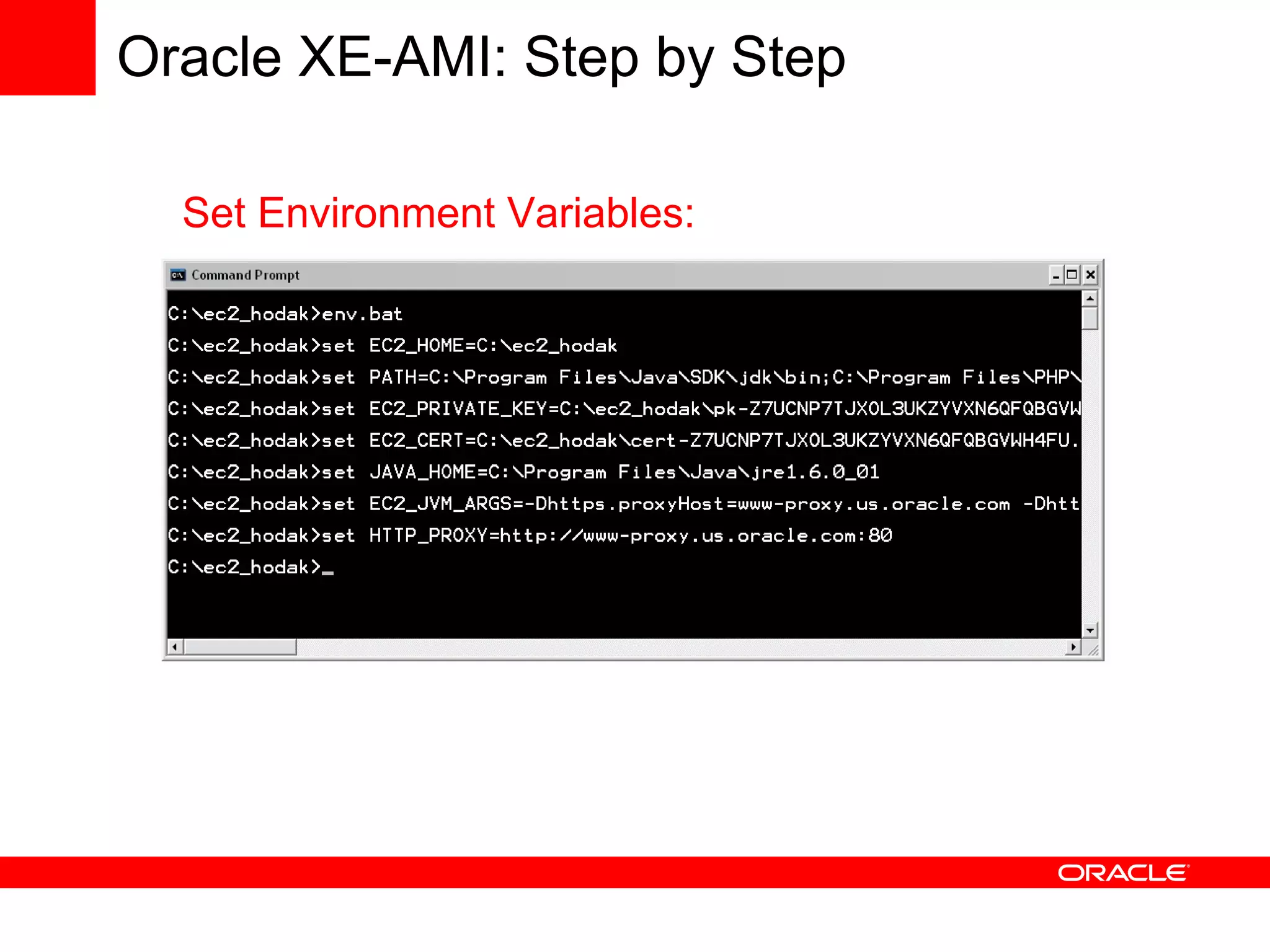 Using Oracle Database with Amazon Web Services