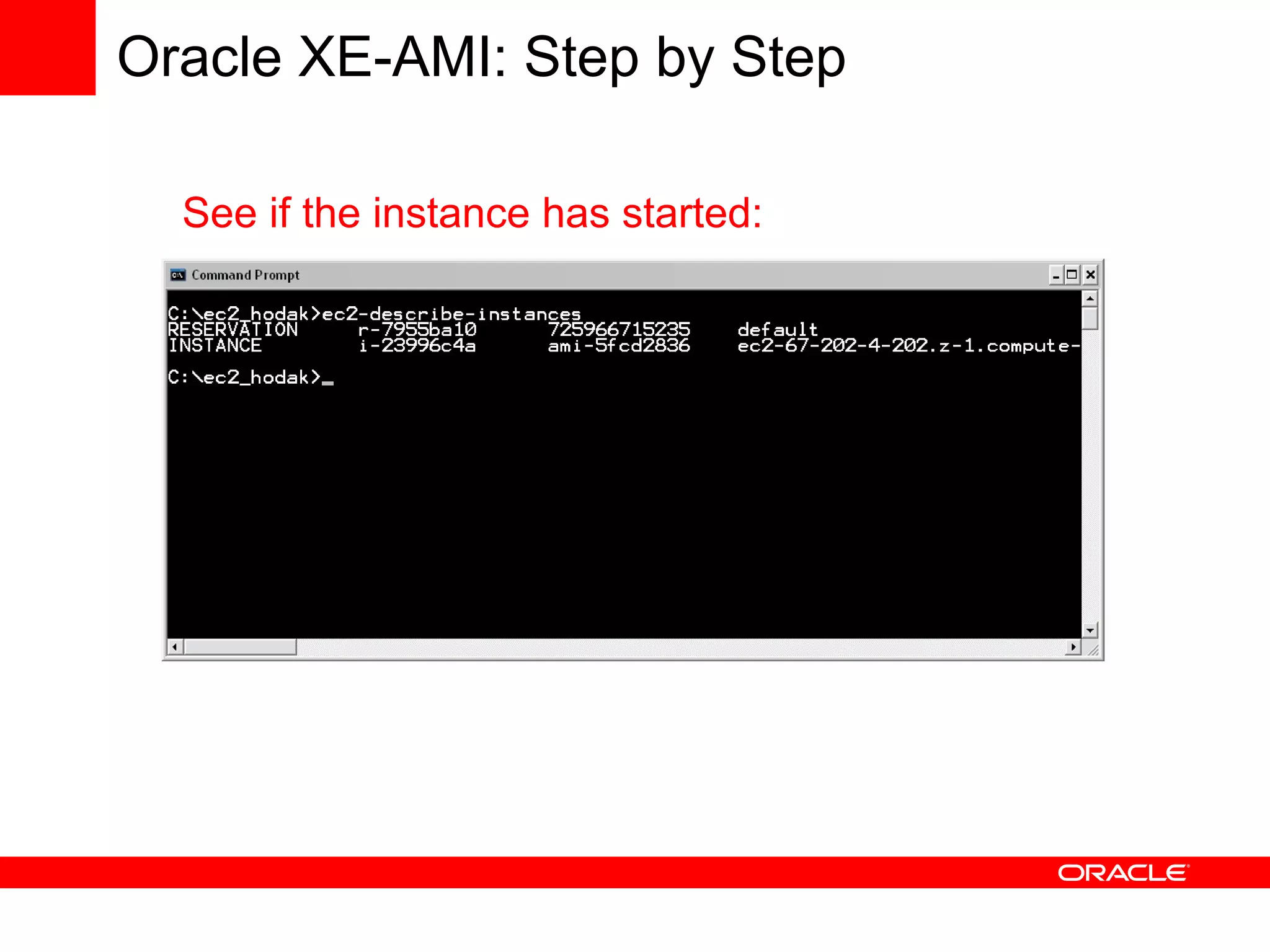 Using Oracle Database with Amazon Web Services