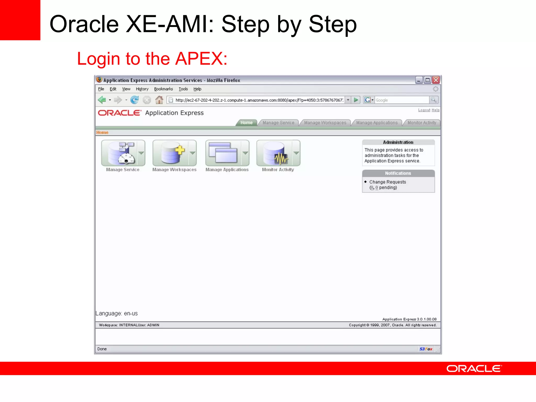 Using Oracle Database with Amazon Web Services