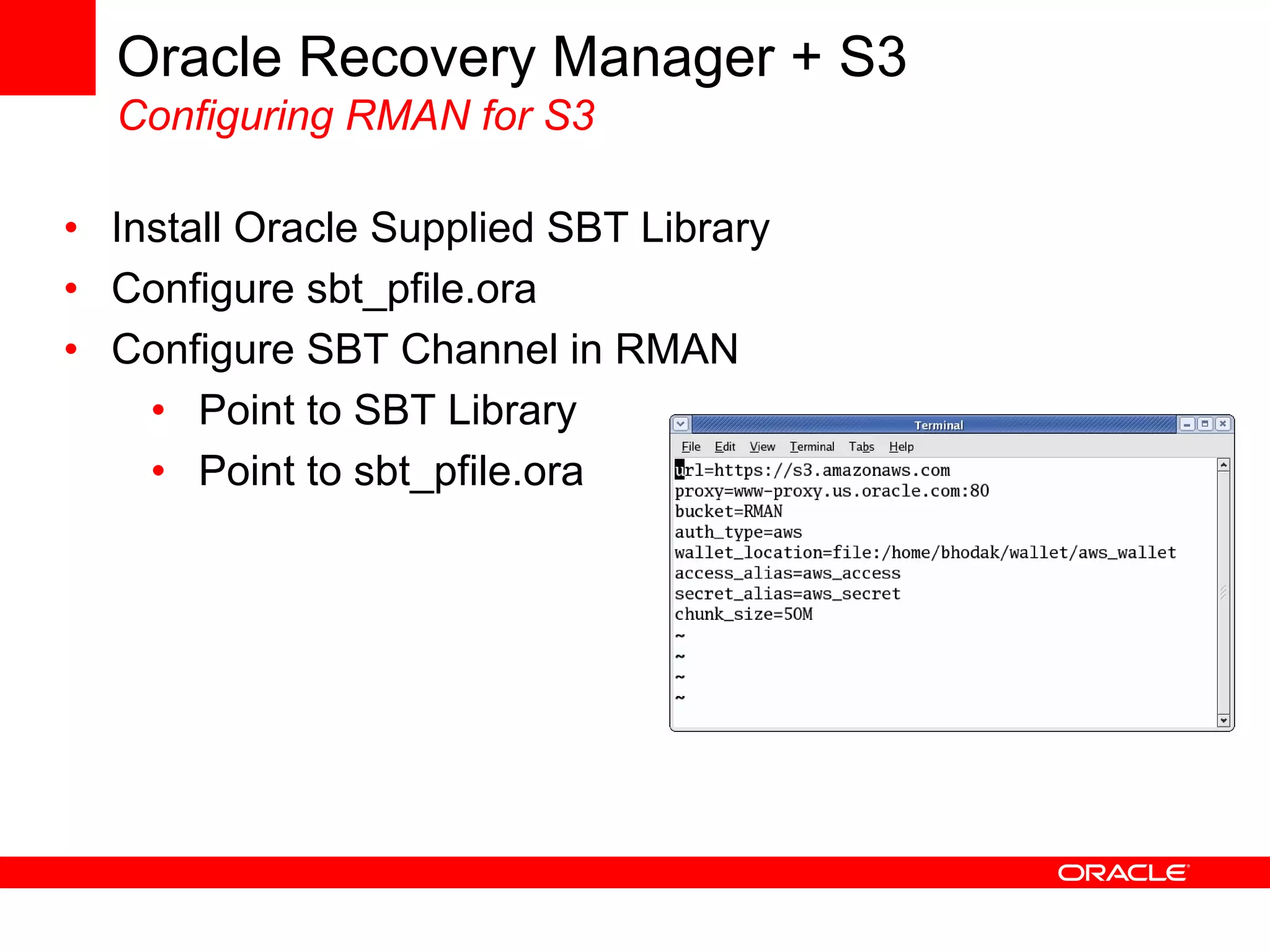 Using Oracle Database with Amazon Web Services