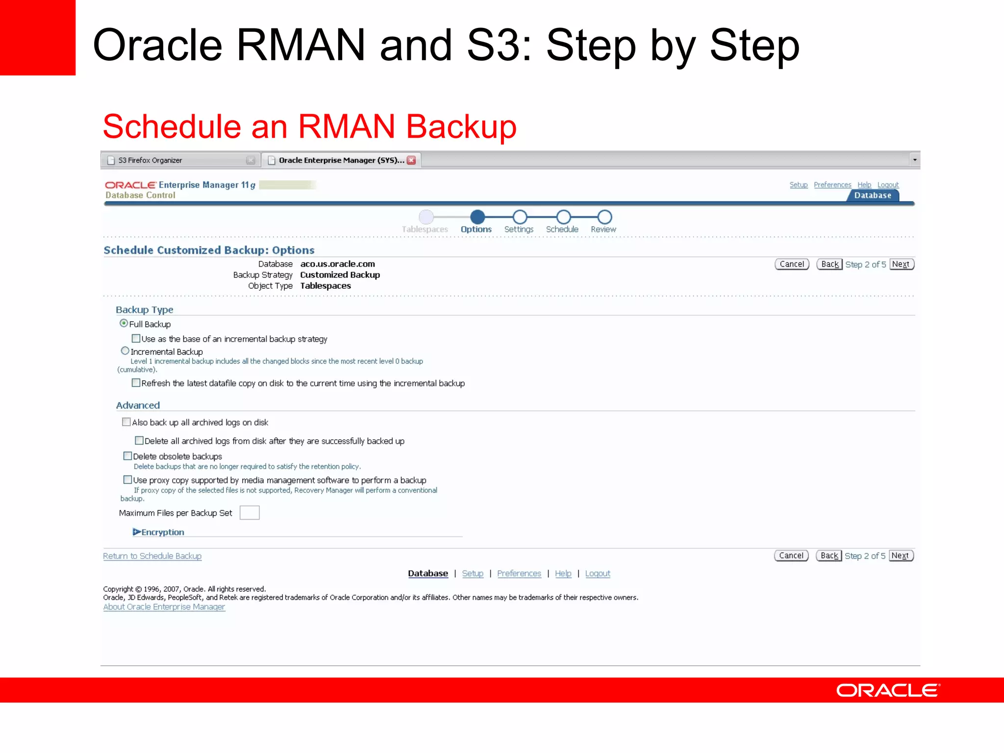 Using Oracle Database with Amazon Web Services