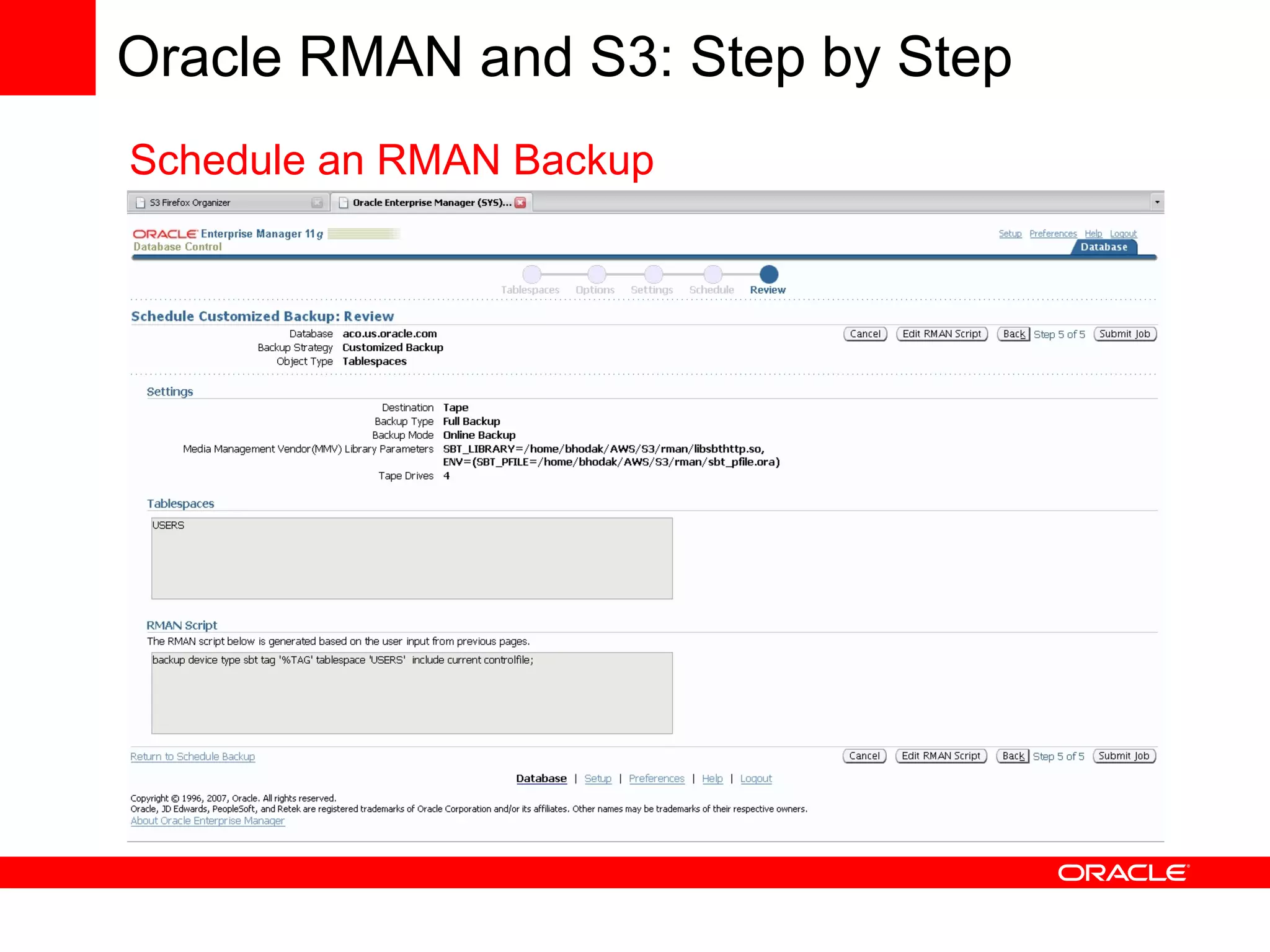 Using Oracle Database with Amazon Web Services