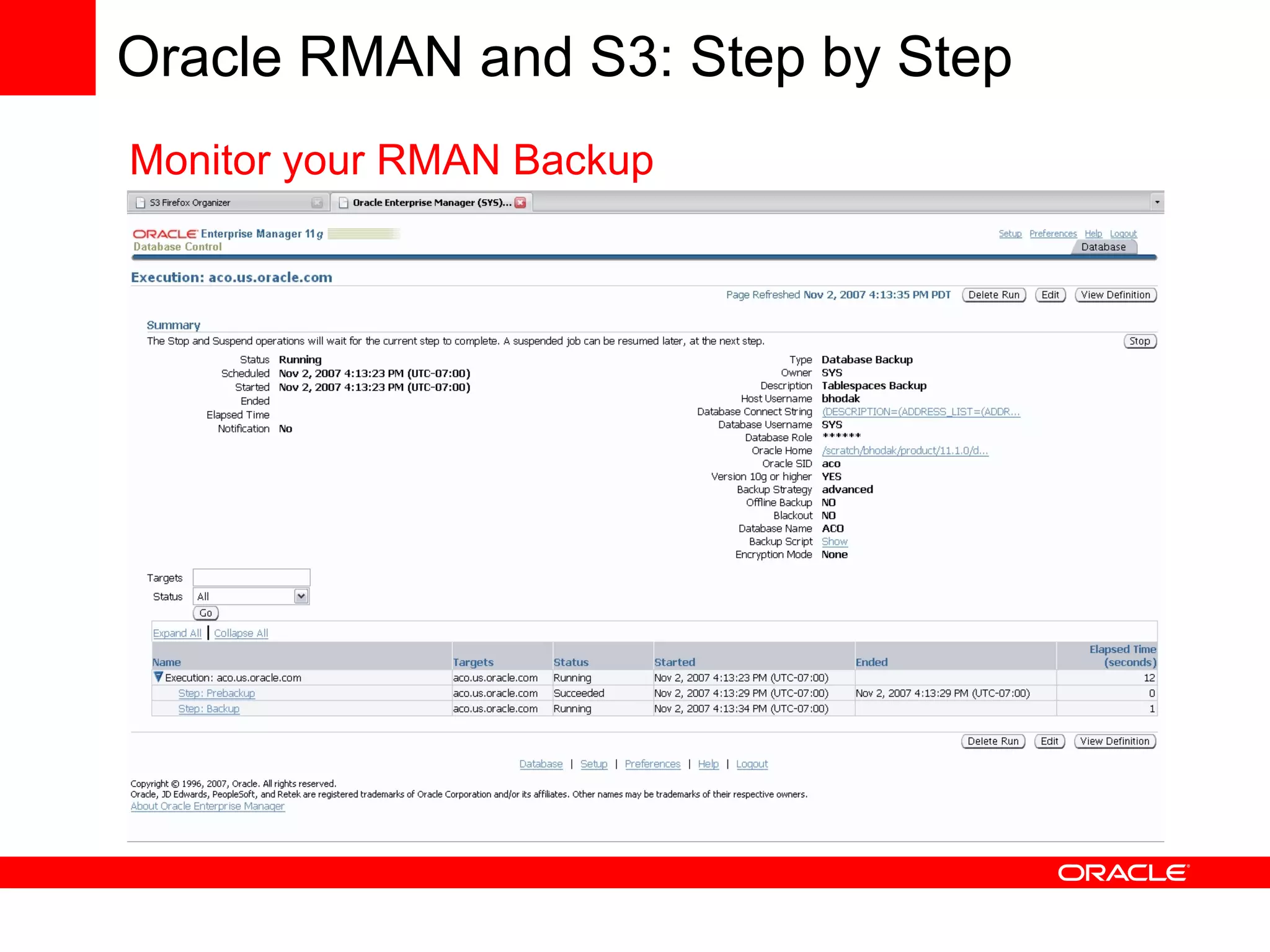Using Oracle Database with Amazon Web Services