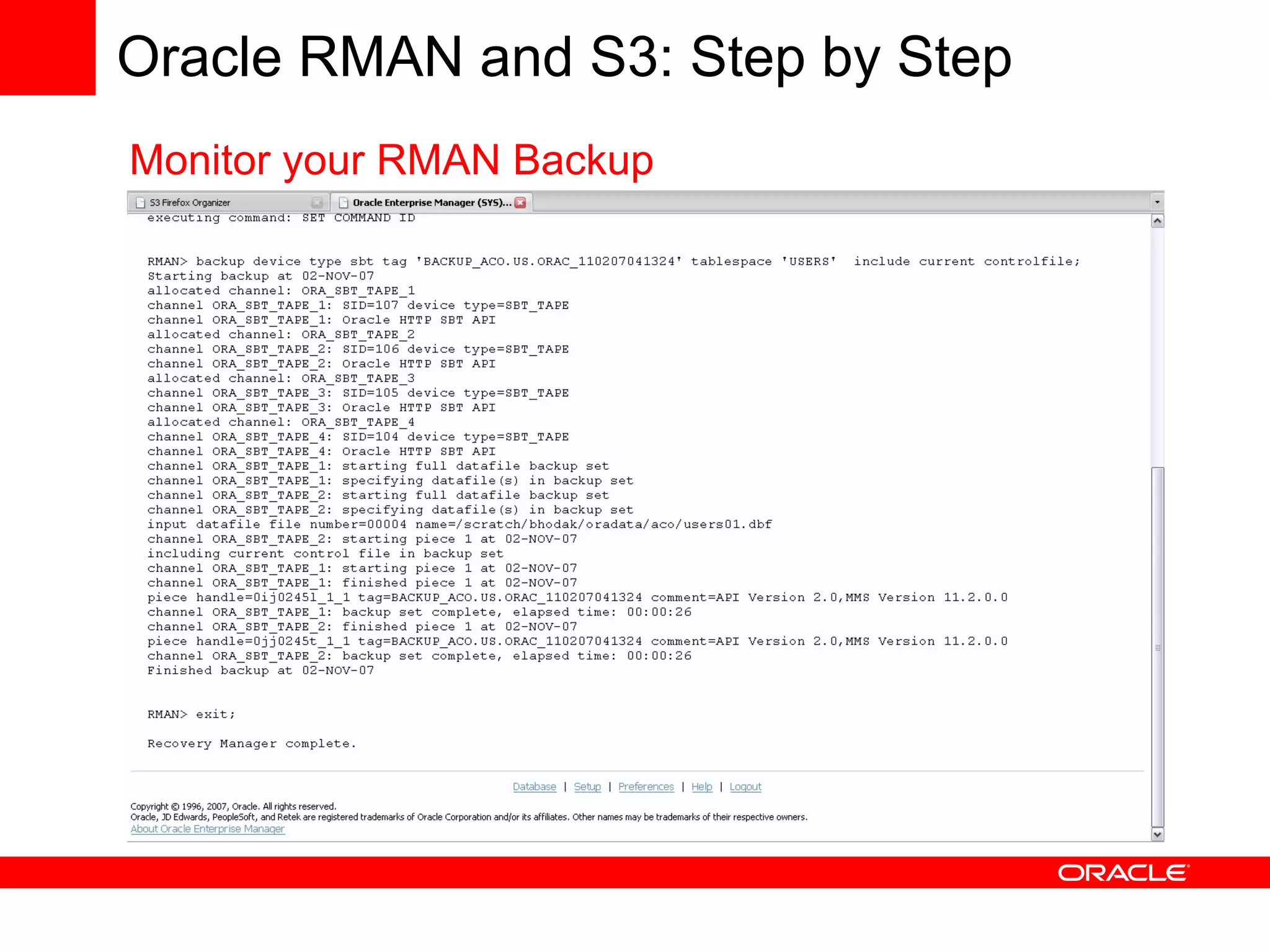 Using Oracle Database with Amazon Web Services