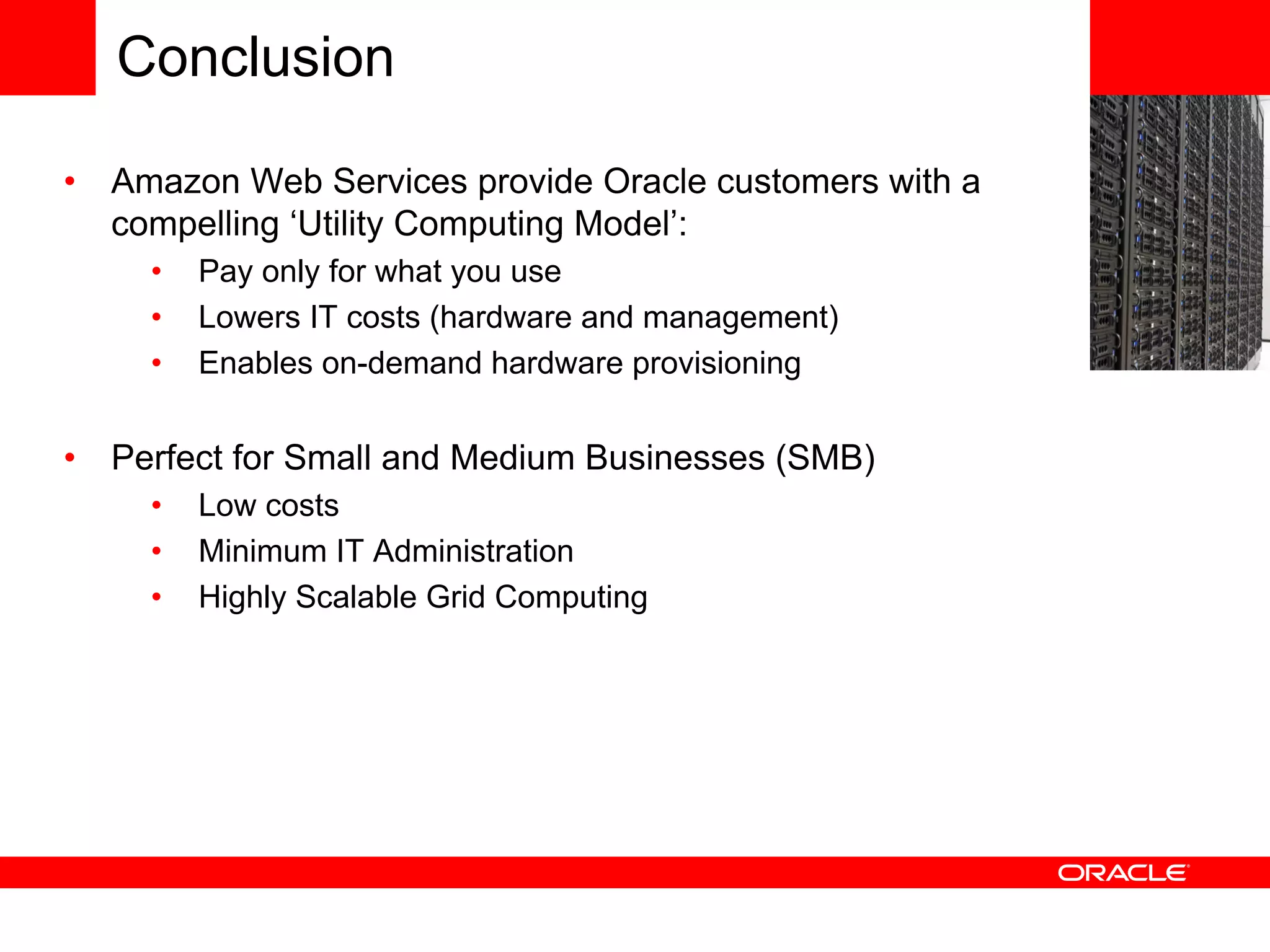 Using Oracle Database with Amazon Web Services