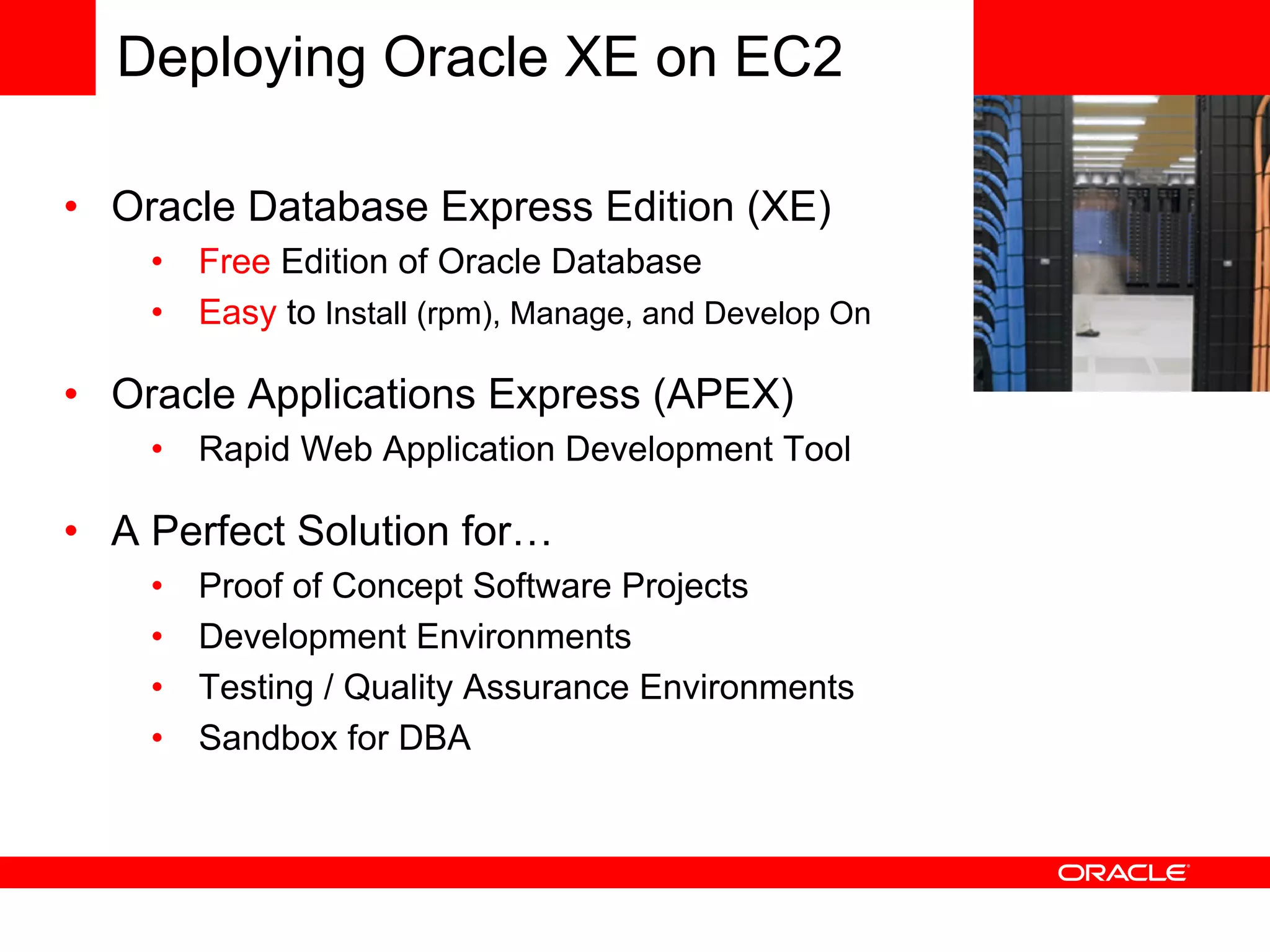 Using Oracle Database with Amazon Web Services