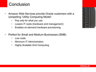 Using Oracle Database with Amazon Web Services