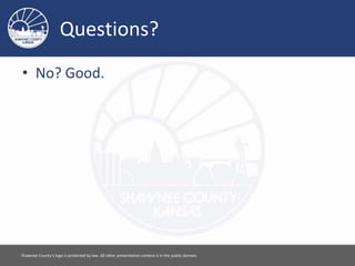 Questions?
• No? Good.
Please feel free to use this document however you would like. Attribution is appreciated. [ 20 ]
 