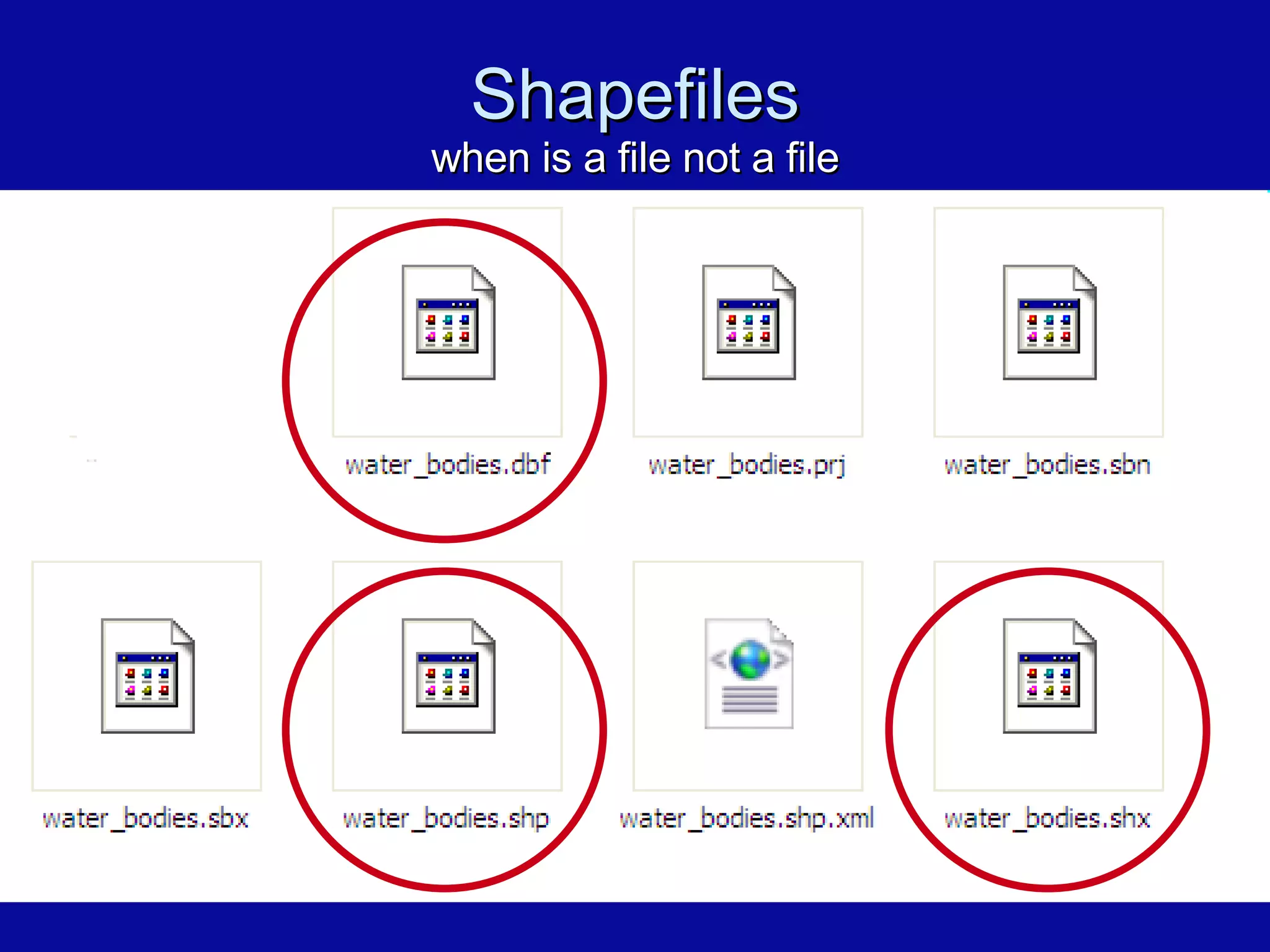Shapefiles when is a file not a file 