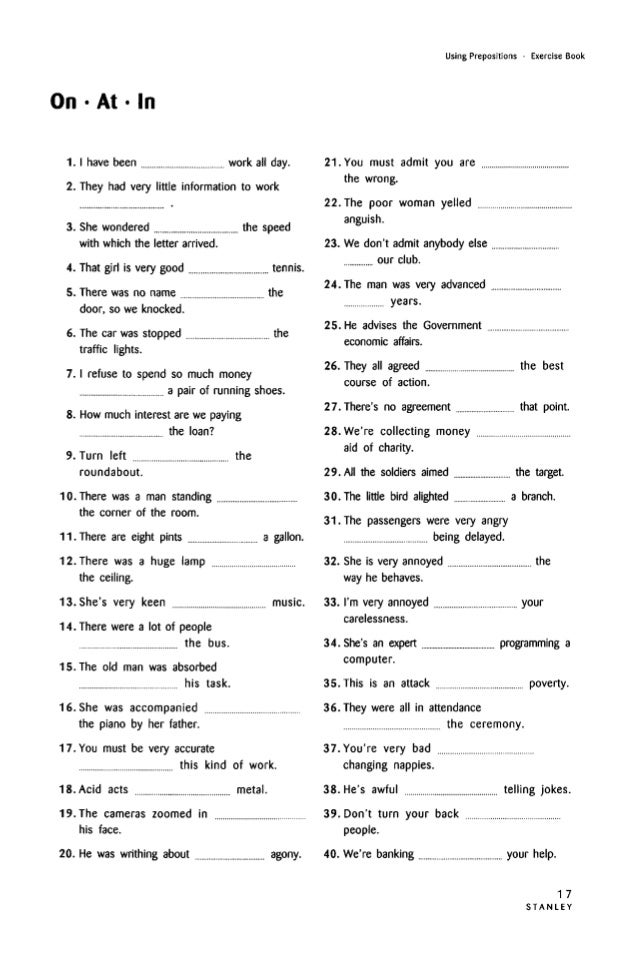 using prepositions exercises prepositons exercises