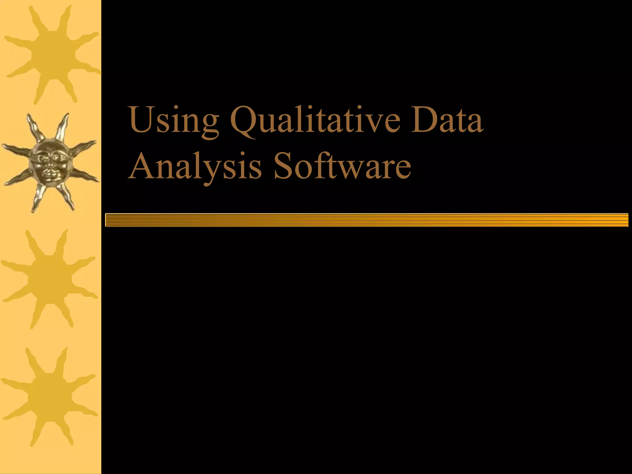Using Qualitative Data Analysis Software By Michelle C. Bligh, Ph.D ...