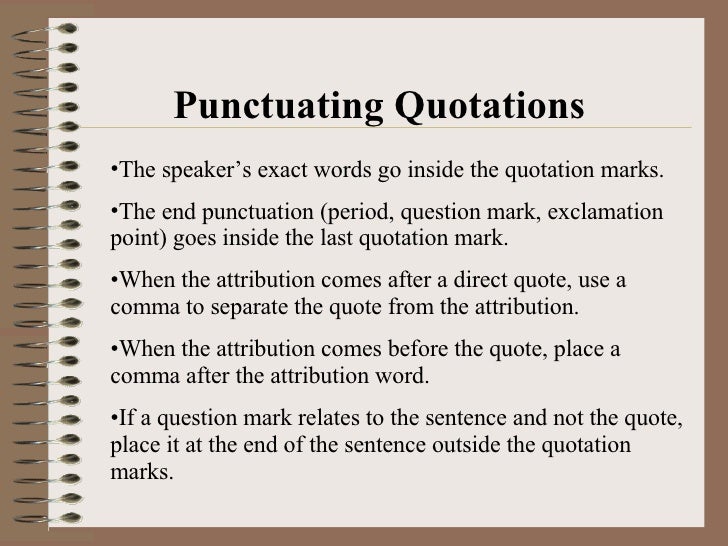 punctuations and quotations