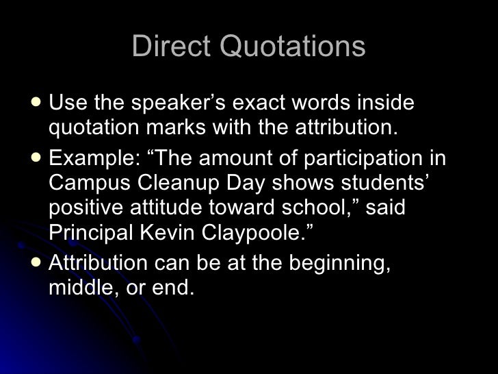 Using Quotations Correctly