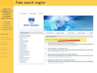 Using Rank Propagation for Spam Detection (WebKDD 2006)