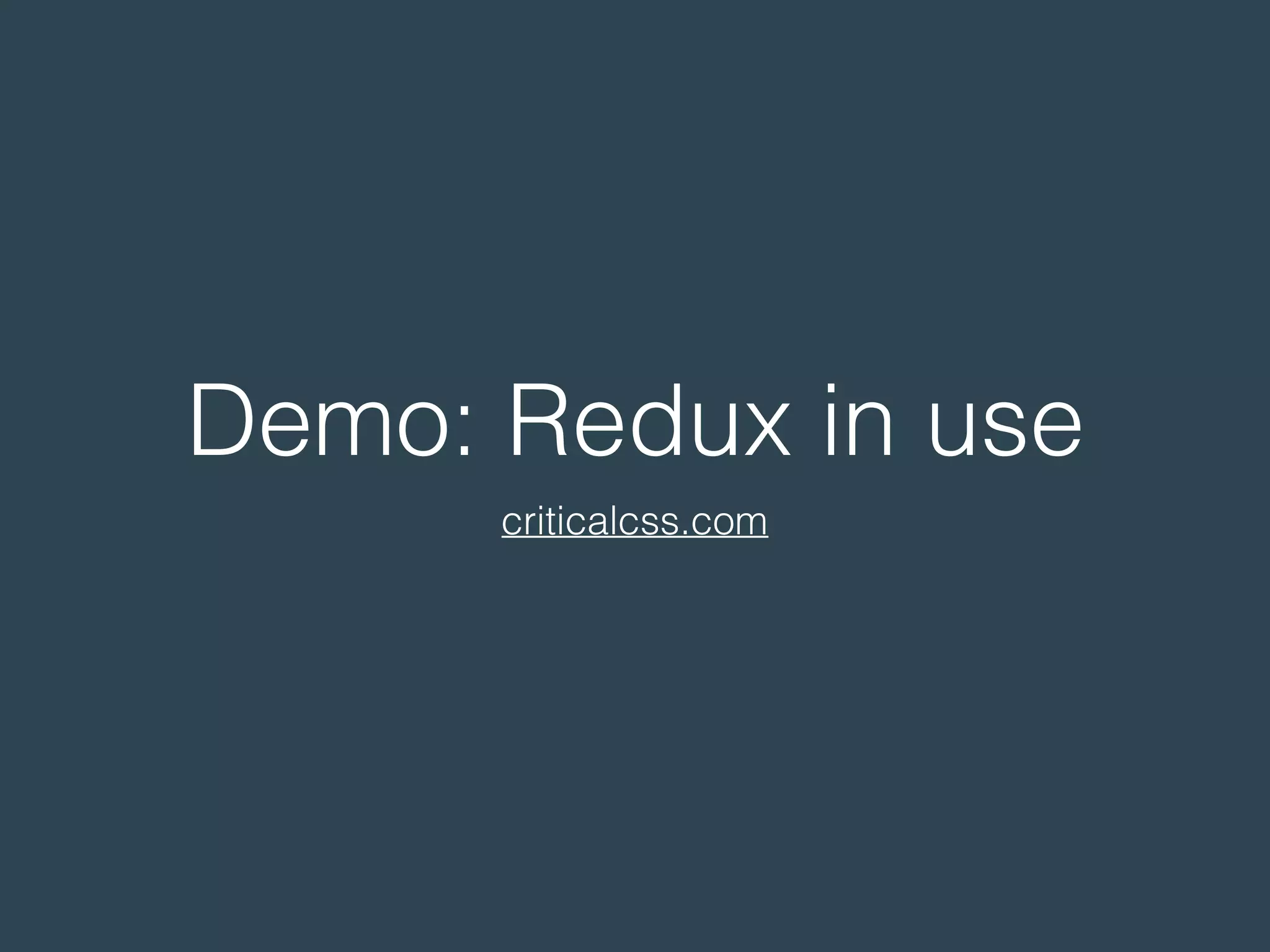 Demo: Redux in use criticalcss.com 