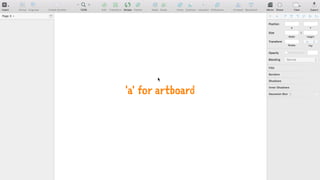 'a' for artboard
 