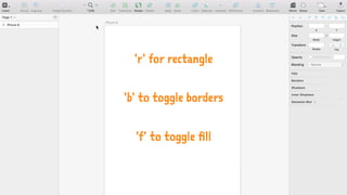 'r' for rectangle
'b' to toggle borders
'f' to toggle fill
 