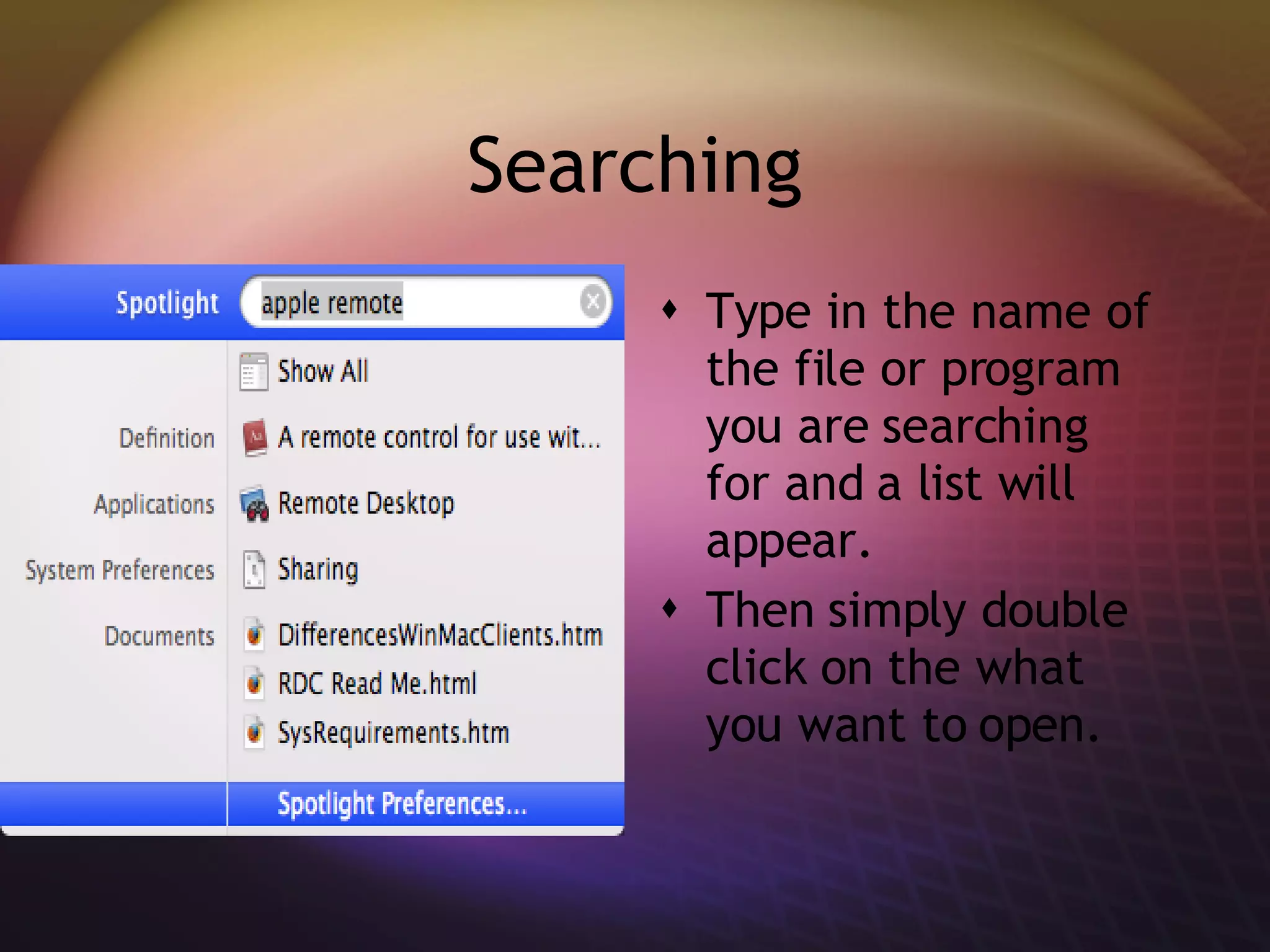 Using Spotlight | PPT