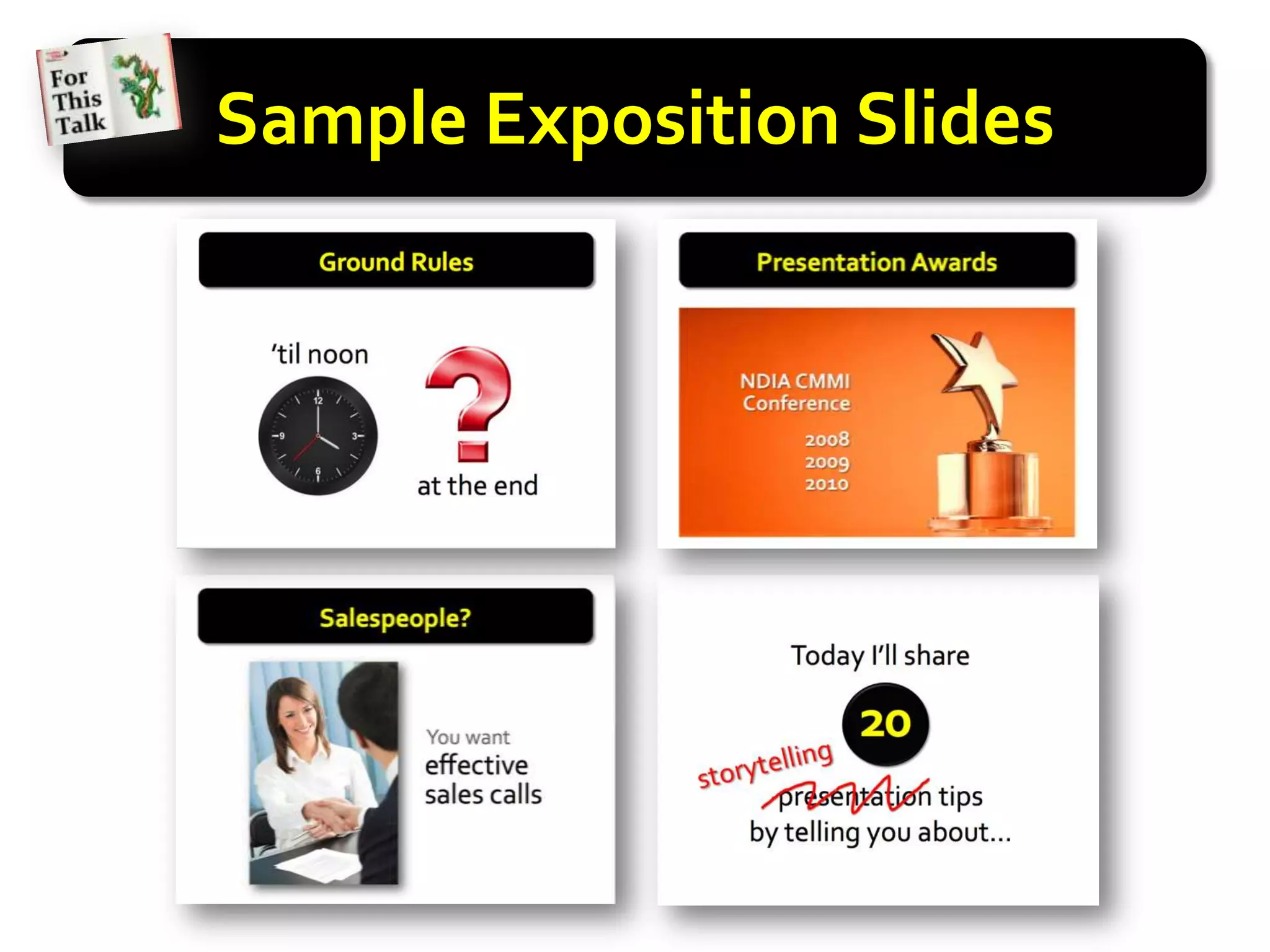 Sample Exposition Slides
 