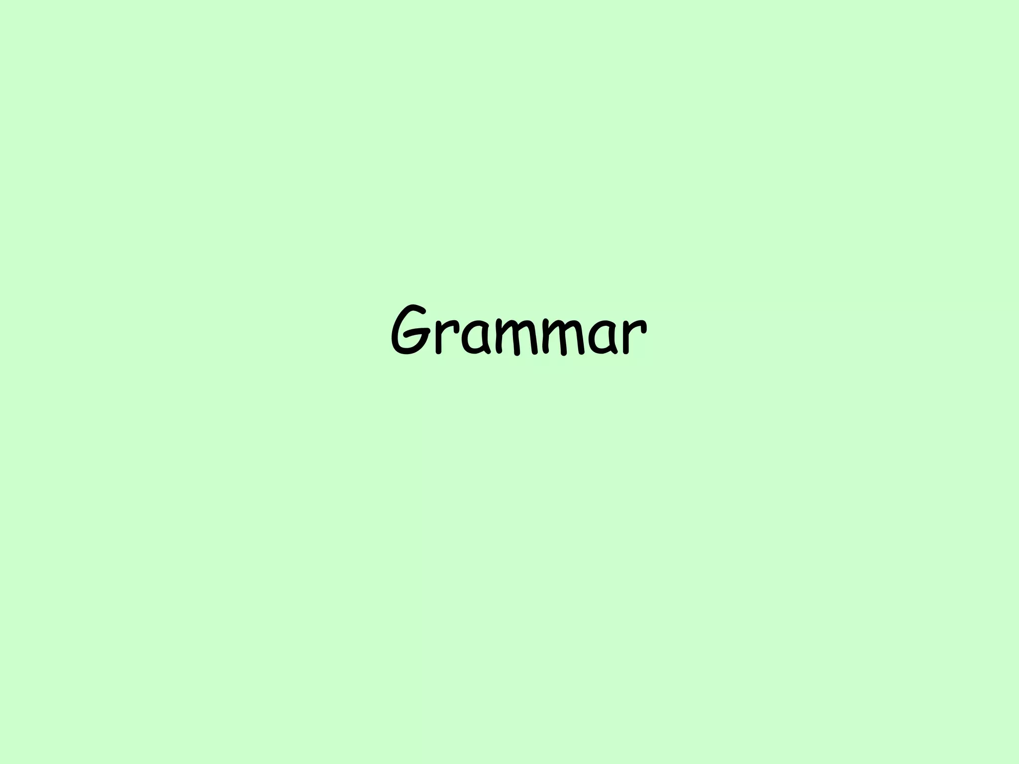 Grammar 