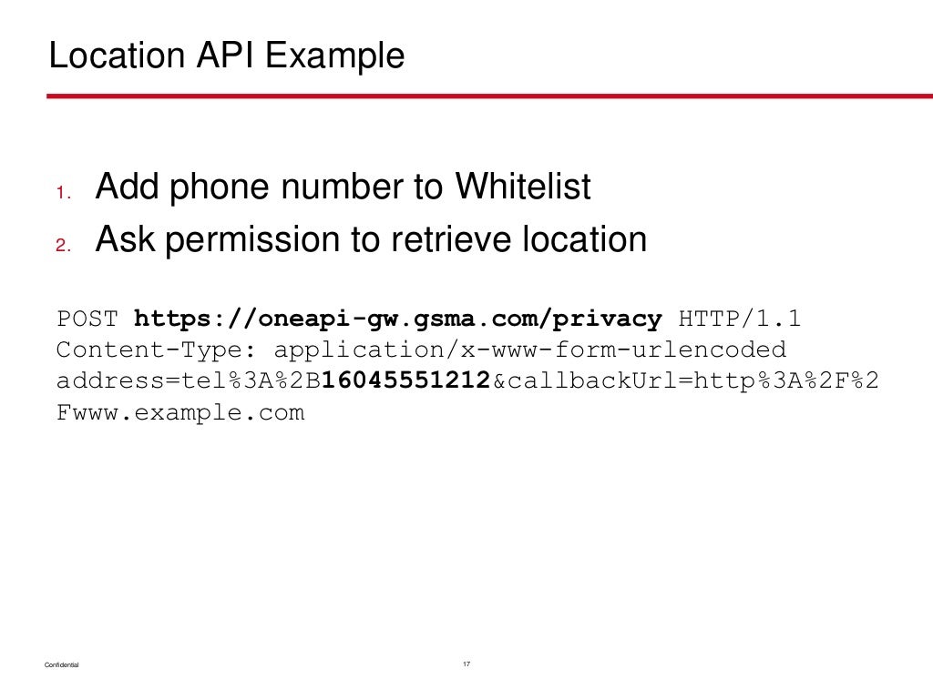 Location API Example 1. Add
