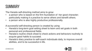 Harada Method Examples Using the Harada Method to Develop People | PDF