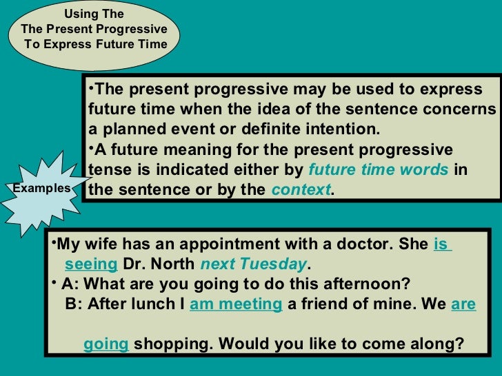 Simple Present And Present Progressive With Future Meaning www.slideshare.net