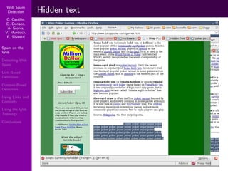 Using Topology to Identify Spam (SIGIR 2007)