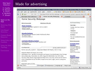 Using Topology to Identify Spam (SIGIR 2007)
