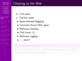Using Topology to Identify Spam (SIGIR 2007)