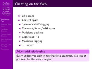 Using Topology to Identify Spam (SIGIR 2007)