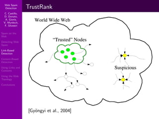 Using Topology to Identify Spam (SIGIR 2007)
