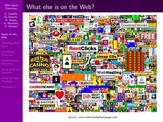 Using Topology to Identify Spam (SIGIR 2007)