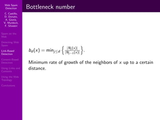 Using Topology to Identify Spam (SIGIR 2007)